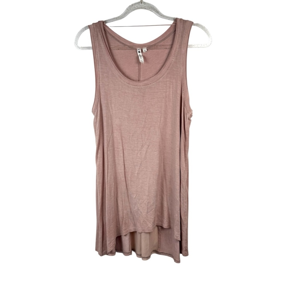 Cable & Gauge Dusty Pink Tank Top with Lightweight Fabric Sz M
